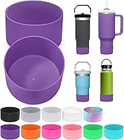 Vista 18 de PICcircuit 2 piezas para Stanley Boot, fondo de silicona para Quencher Adventure 40oz 30oz botella IceFlow 20oz 30oz y para vaso Hydroflask 12-24oz