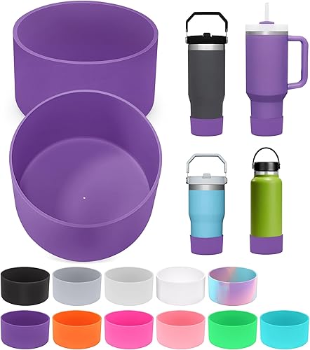 Miniatura 18 de PICcircuit 2 piezas para Stanley Boot, fondo de silicona para Quencher Adventure 40oz 30oz botella IceFlow 20oz 30oz y para vaso Hydroflask 12-24oz