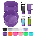 PICcircuit 2PCS for Stanley Boot, Silicone Bottom for Quencher Adventure 40oz 30oz IceFlow 20oz 30oz Bottle&for Hydroflask Tumbler 12-24oz for Stanley Cup Accessories Avoid Scratches&Noise