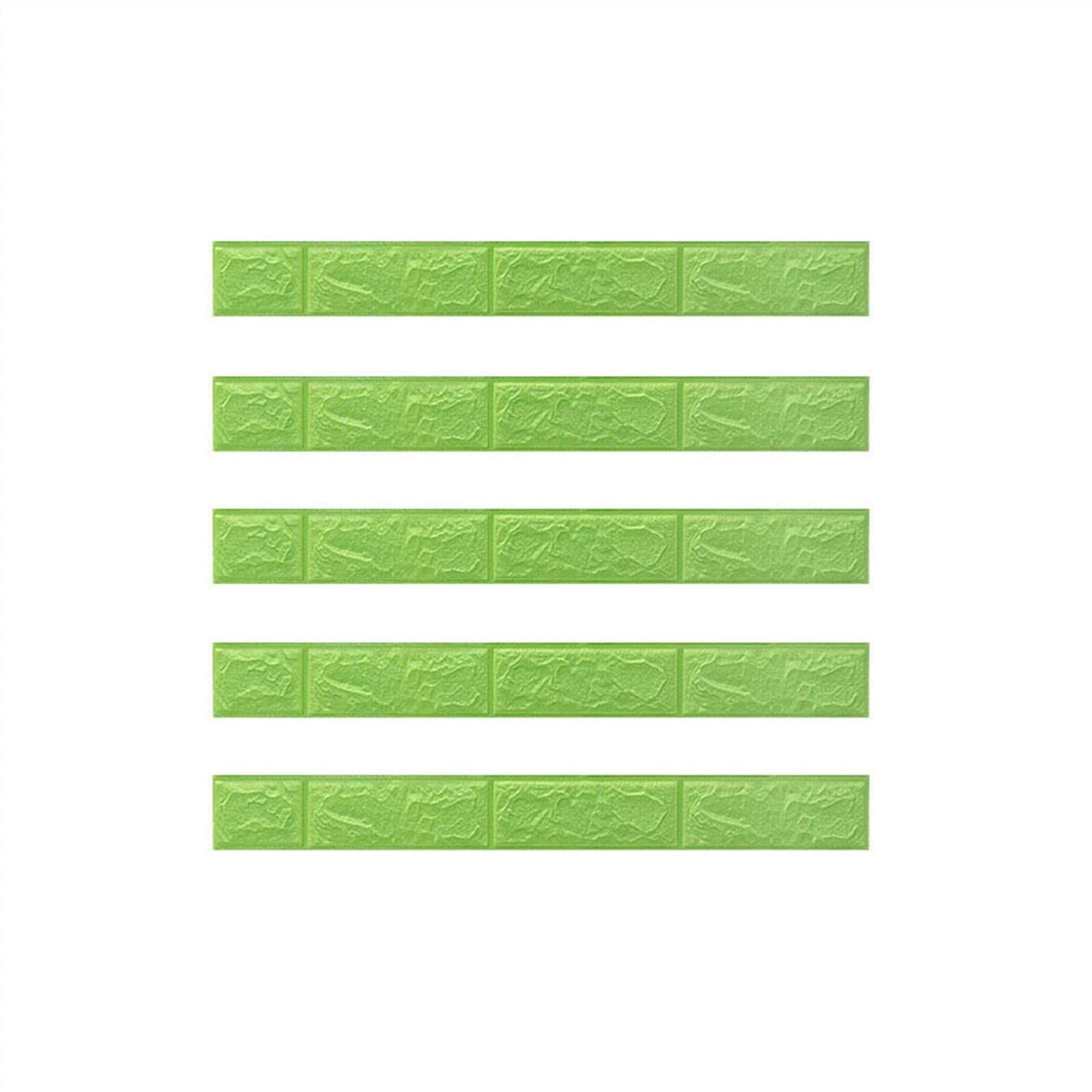 Striscia di caucciù autoadesiva, Modanatura flessibile, modanatura a corona staccabile e adesiva, modanatura autoadesiva in schiuma for bordi di pareti, soffitti, ripiani e altro ancora(Green,8cmx70cm
