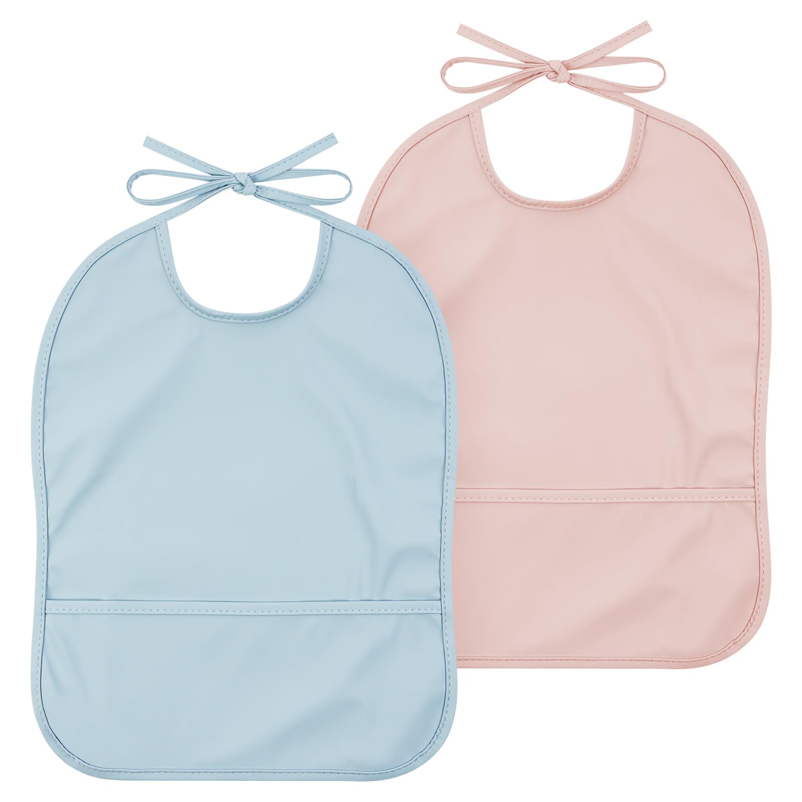 HOTUT Schmutzabweisend Babylätzchen Abwaschbar, 2PCS Lätzchen Baby Wasserdicht, Baby-Essenslätzchen, Lätzchen Wasserdicht zum Essen, Unisex Babylätzchen Geruchsresistent
