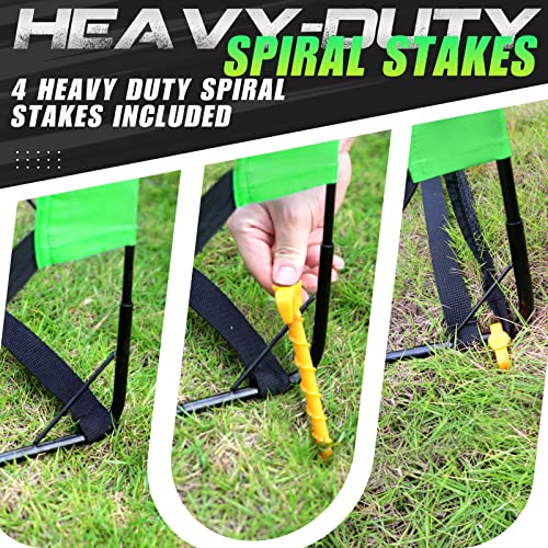 Kunup Portable Kid Soccer Goal Net 9X5Ft Large Folding Soccer Goal Net For Backyard With Carrying Bag For Youth And Adult #TOP6