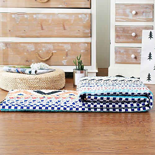 Tapijt Nordic Eenvoudige katoenen doek bedekt vloermatten Slaapkamer tapijten Matrassen Woondecoratie Tapijt Voor Woonkamer - Afbeelding 4