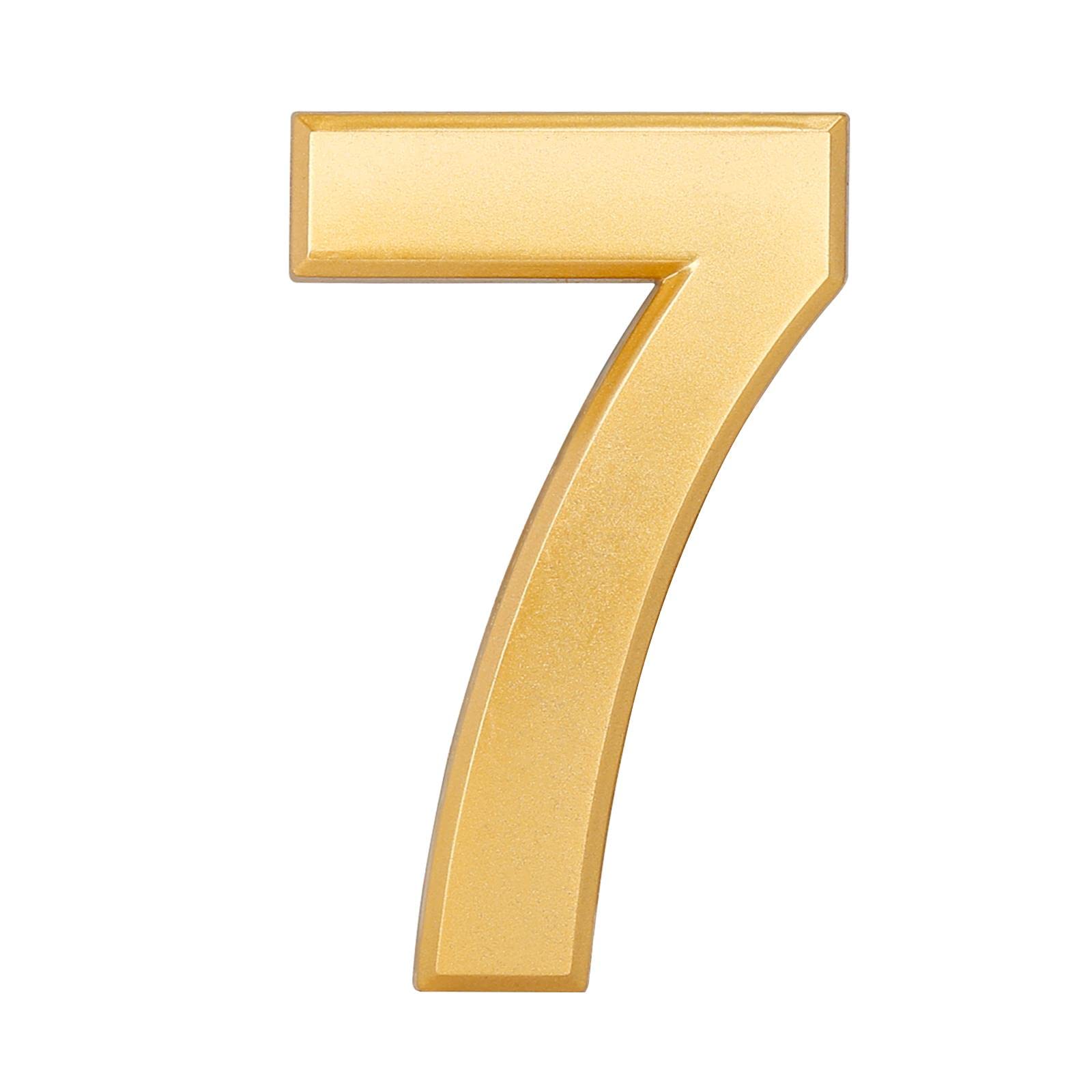 32Nd Gold Effect Abs Plastic Door Number With Self Adhesive Back 7.5Cm - 7