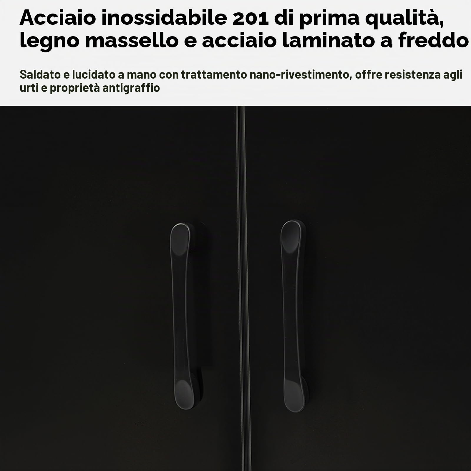 Lavello in acciaio INOX con sottolavello, 75 x 41 x 78 cm, indipendente, multifunzione, set con rubinetto estensibile, armadio, distributore di sapone e scola piatti per cucine e ristoranti