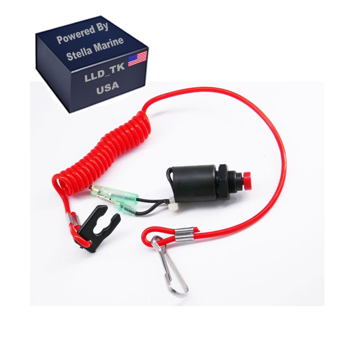 Engine Stop Kill Switch Fits for Honda Outboard 9.9 15 20 25 30 40 45 50 75 90 115 130 135 150 225 250 HP 36180-ZV5-033, 36180-ZV5-023, 36180-ZV5-013