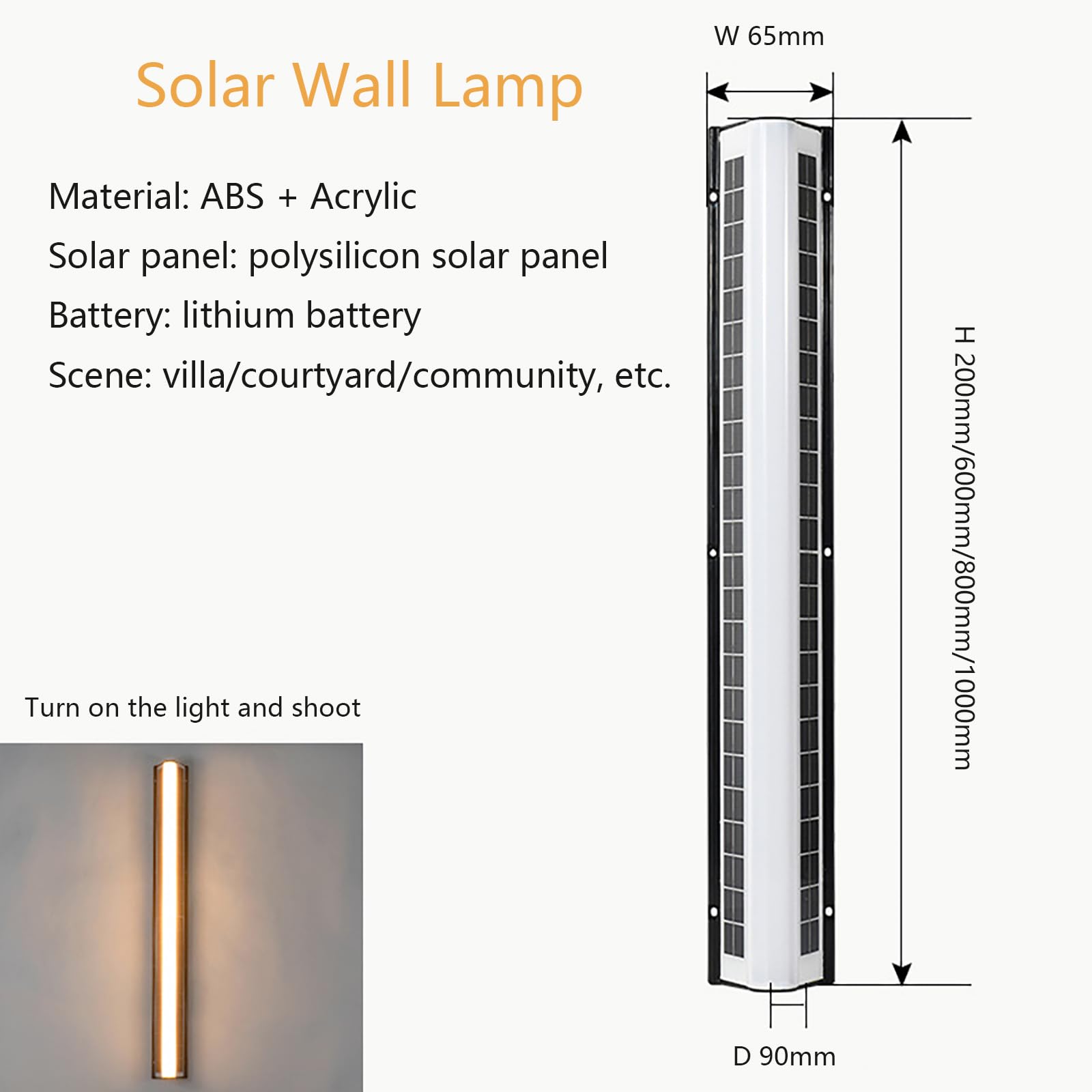 Zewnętrzna solarna lampa ścienna z pilotem zdalnego sterowania lampa ścienna LED wodoodporna IP65 kinkiet zewnętrzny nowoczesny czarny zewnętrzny osprzęt ogrodowy dziedziniec drzwi wejściowe korytarz