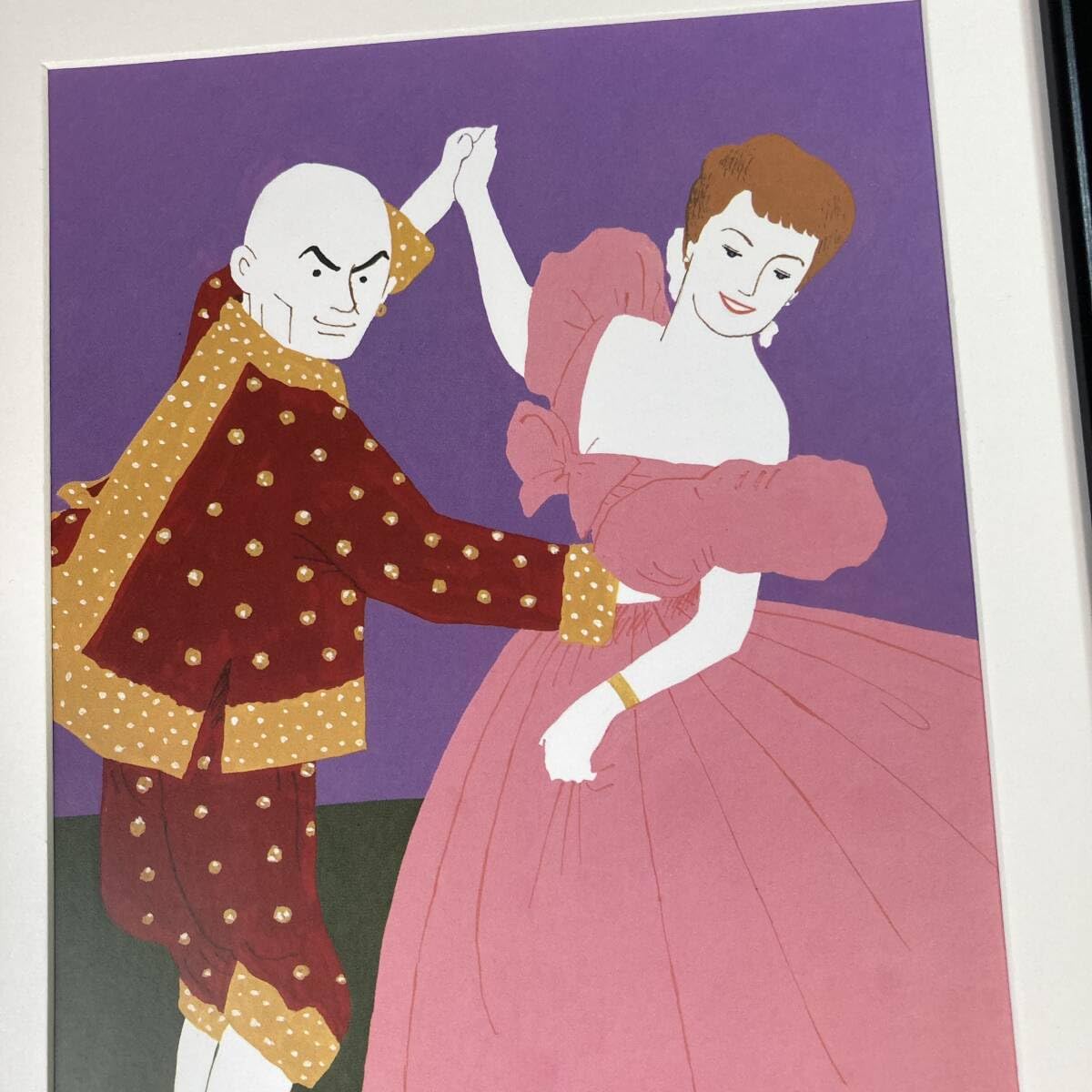 Amazon.co.jp: 額装品 和田誠 名作映画 王様と私 イラスト A4サイズ額