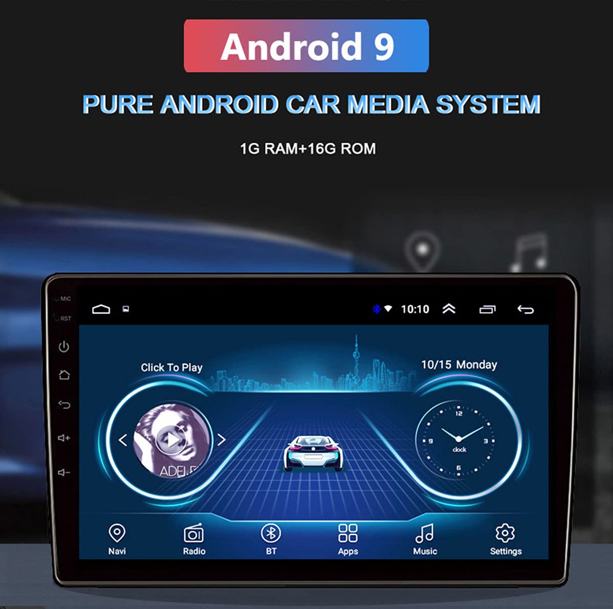 System nawigacji gps z mapami dożywotnimi, obsługą prędkości i monitem o czerwone światło, dla Toyota 7-calowa uniwersalna nawigacja samochodowa z systemem Android jednostki gps