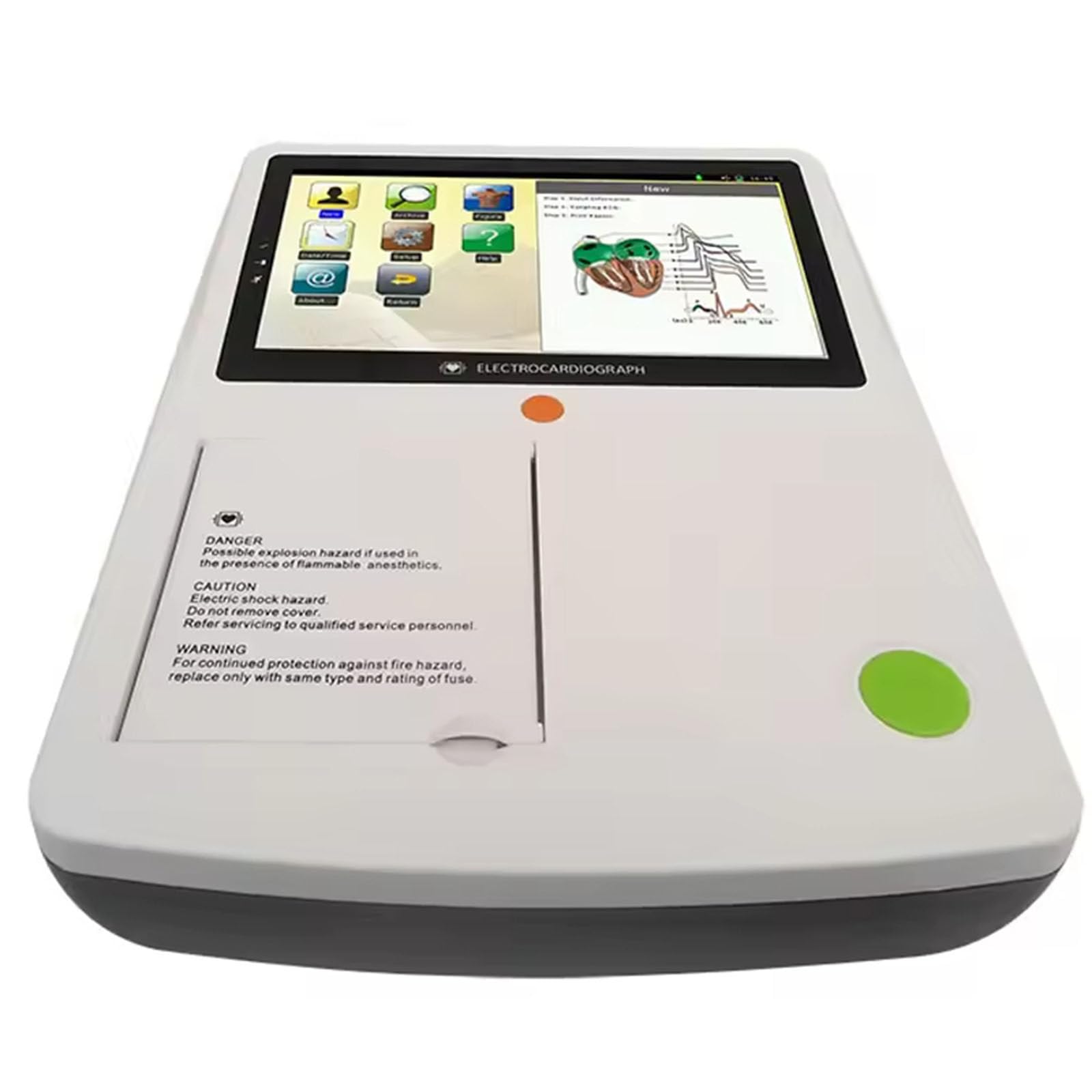 Przenośny 3-Kanałowy Aparat Ekg Z Automatyczną Interpretacją, Przenośny Elektrokardiograf, Aparat Ekg Zasilany Elektrycznie Do Użytku Klinicznego