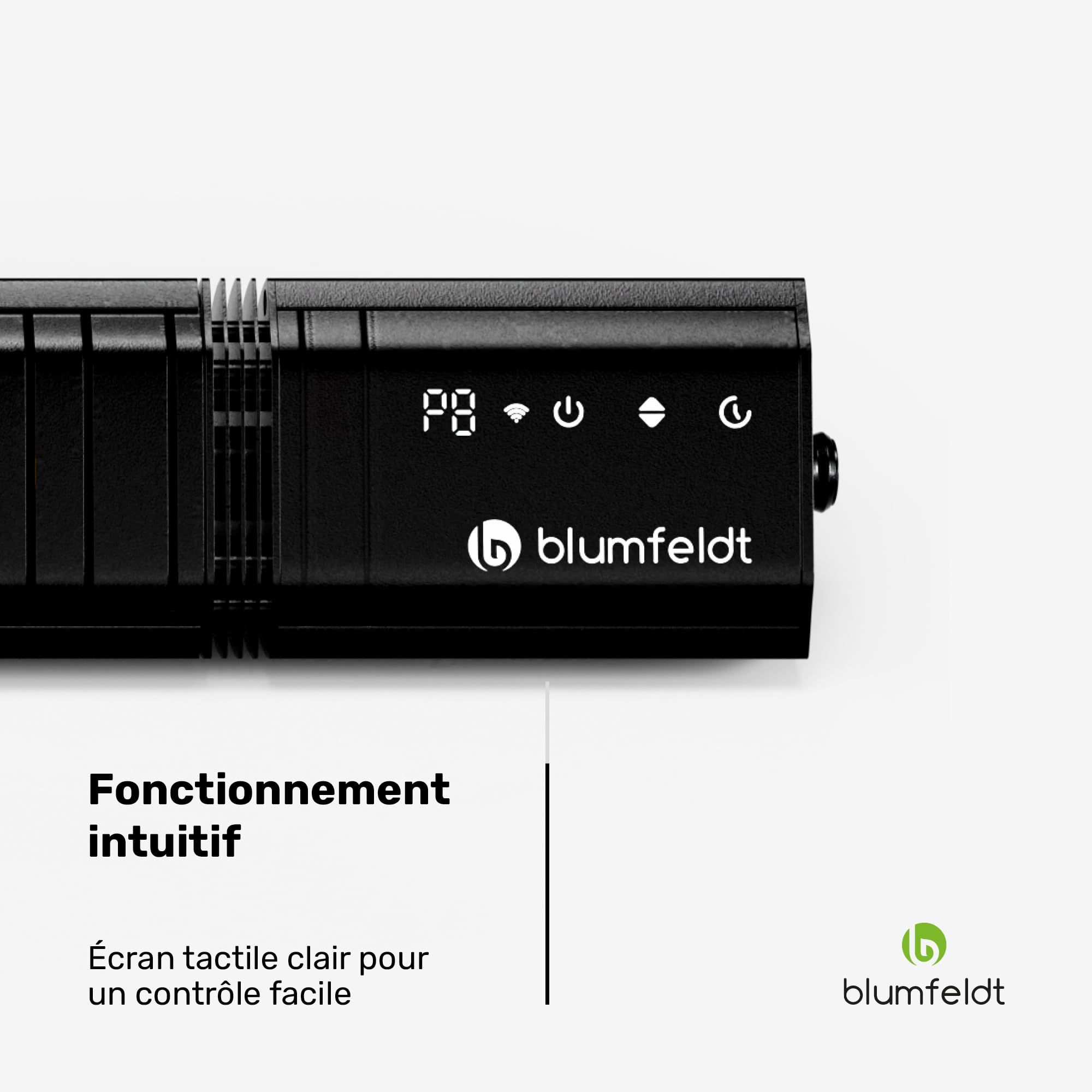 Blumfeldt radiateur Infrarouge 2000 W – Montage mural & plafond, extérieur IP65 étanche, 9 niveaux de chaleur, WiFi intelligent, tubes en or, pour balcon & terrasse