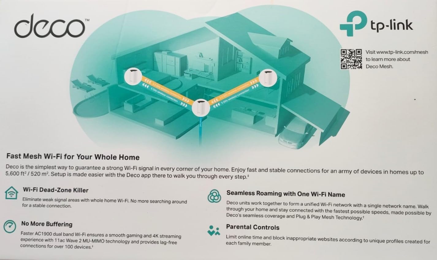 TP-Link WiFi 7 Deco BE25 Mesh WiFi, BE3600Mbps Dual-Band, Router, AP, 2 ...