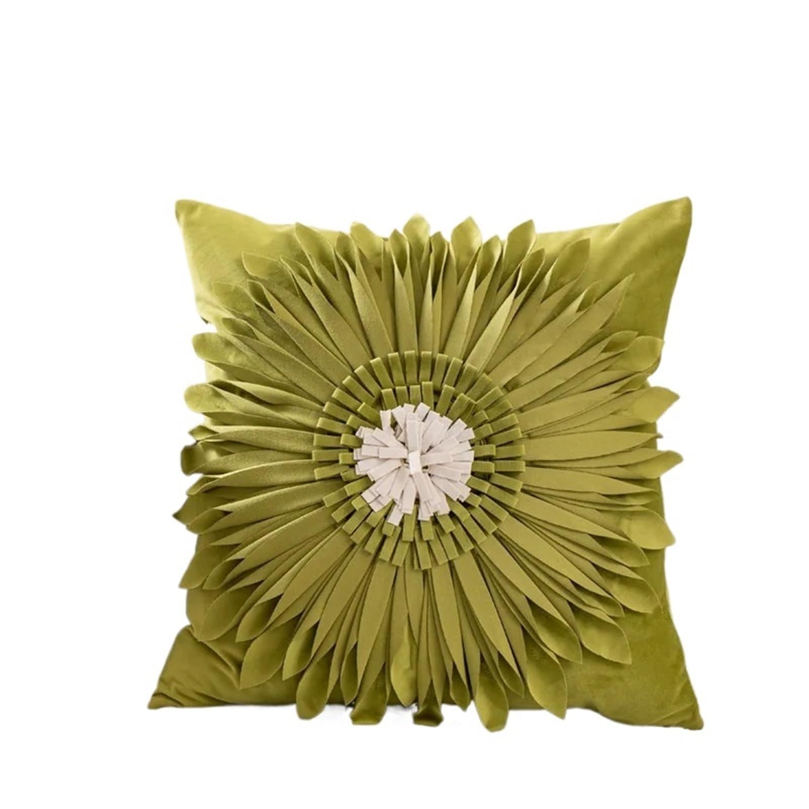 LCKKJHG Daisy Design Cushion Cover 45x45cm Room Decor Sunflower Throw Pillow Bedroom Living Pillowcase(Grass green)