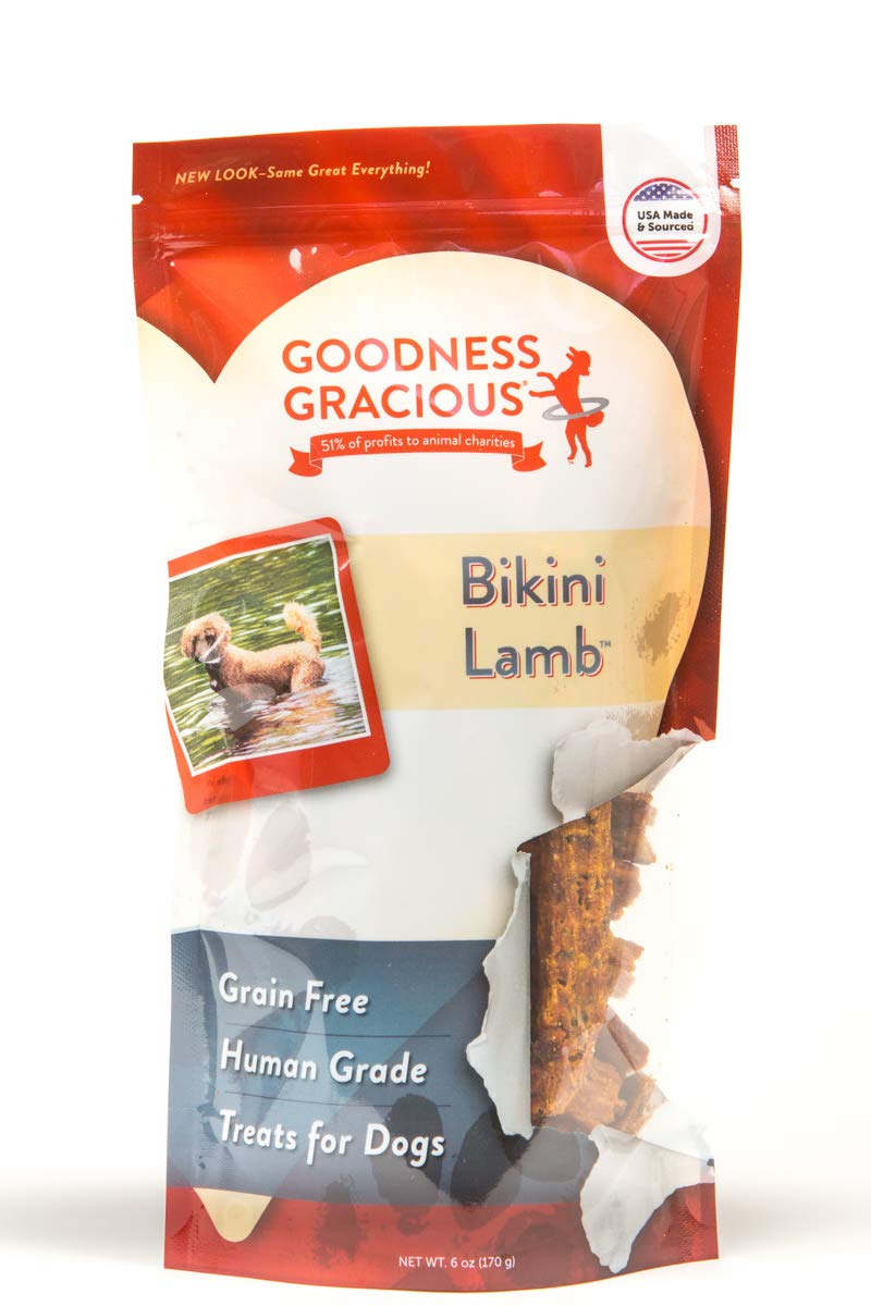 Goodness GraciousHuman Grade Bikini Lamb Treats for Dogs- Resealable 6 oz Bag