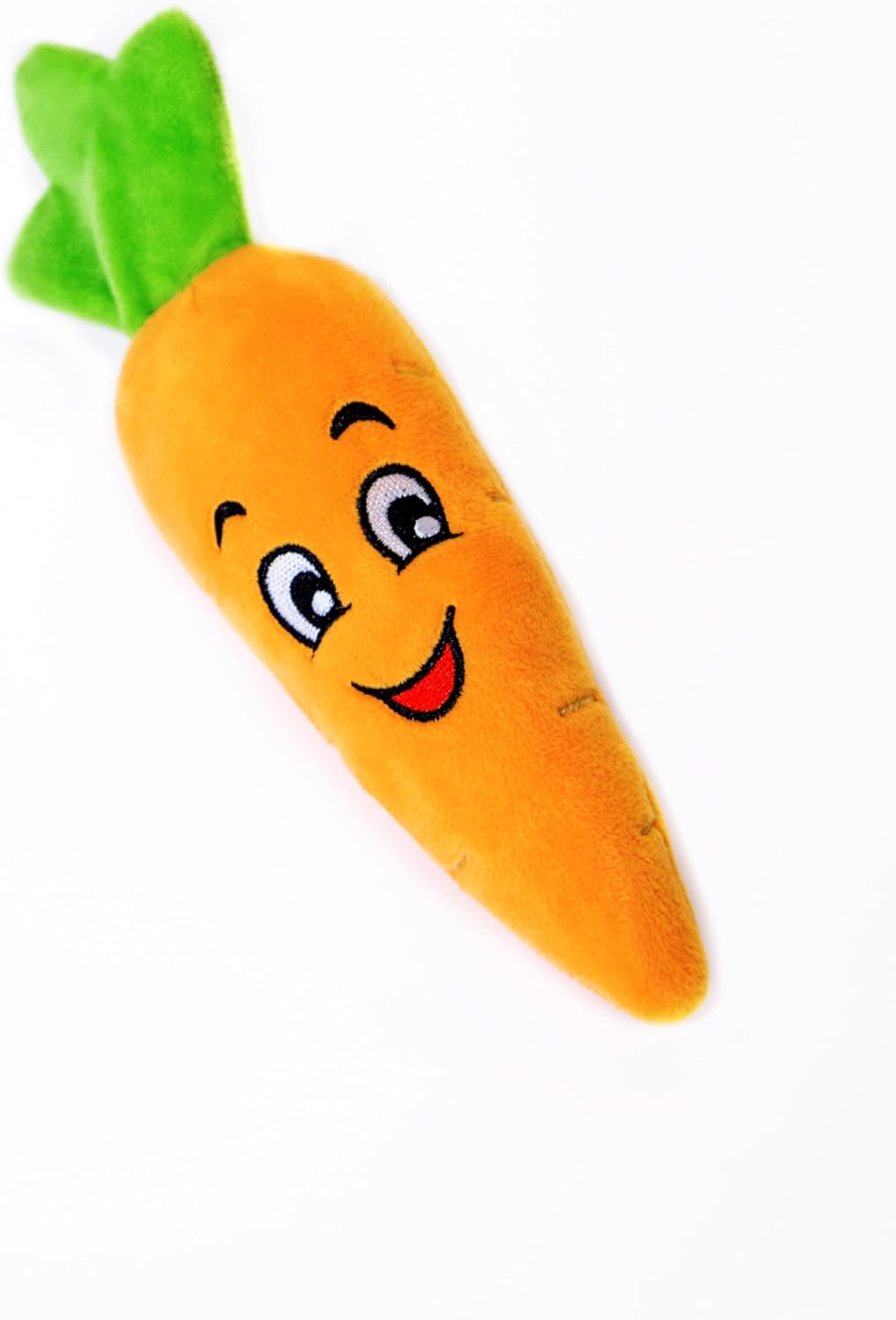 Glow Pups Dog Toys, Squeaky Plush Food Parody Dog Toy with Fun Fast Food Design, Durable Plush Material for Small to Medium Dogs (3 Pack: Hamburger, Fries, Milkshake) - Red