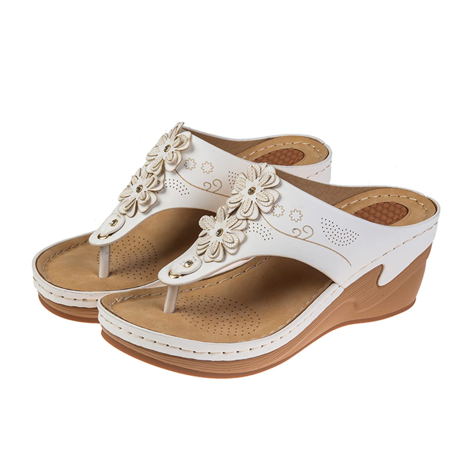 Generico Sandales Et Mules Pour Femmes Confortables LéGèRes AntidéRapantes Semelle Souple Respirantes Chaussures Femme éTé Mode Mules Support Coupe Large Ville Vacances