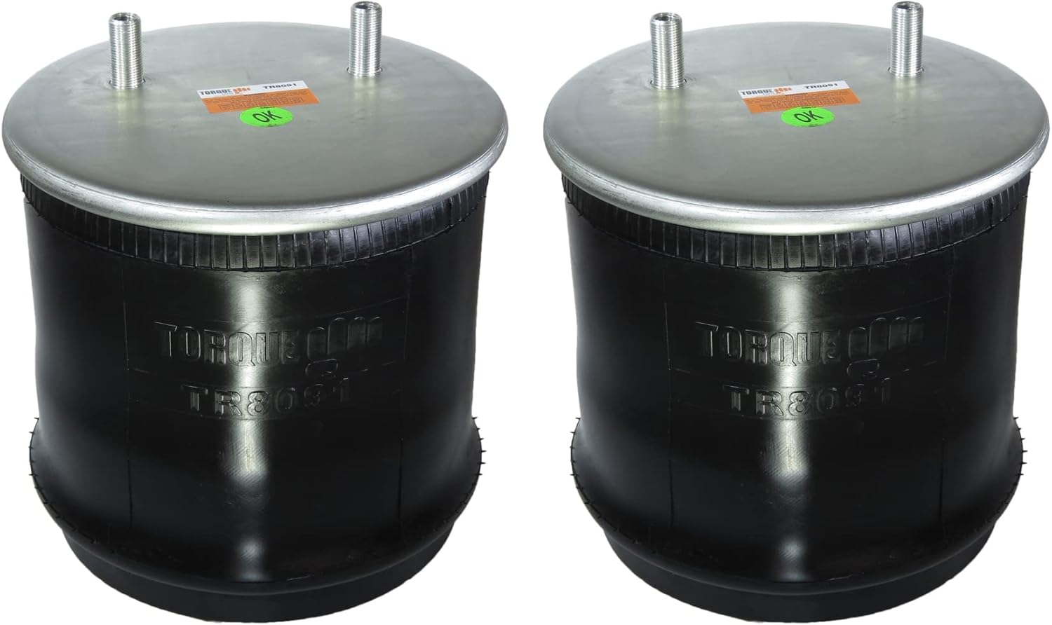 2 pack of TORQUE Trailer Air Spring Bag for Hendrickson AAT 25K Models (Replaces Firestone 8091, W01-358-8091, Hendrickson S-20901, S-21784, C-20901, C-21784, Goodyear 1R14-171) (2 x TR8091)