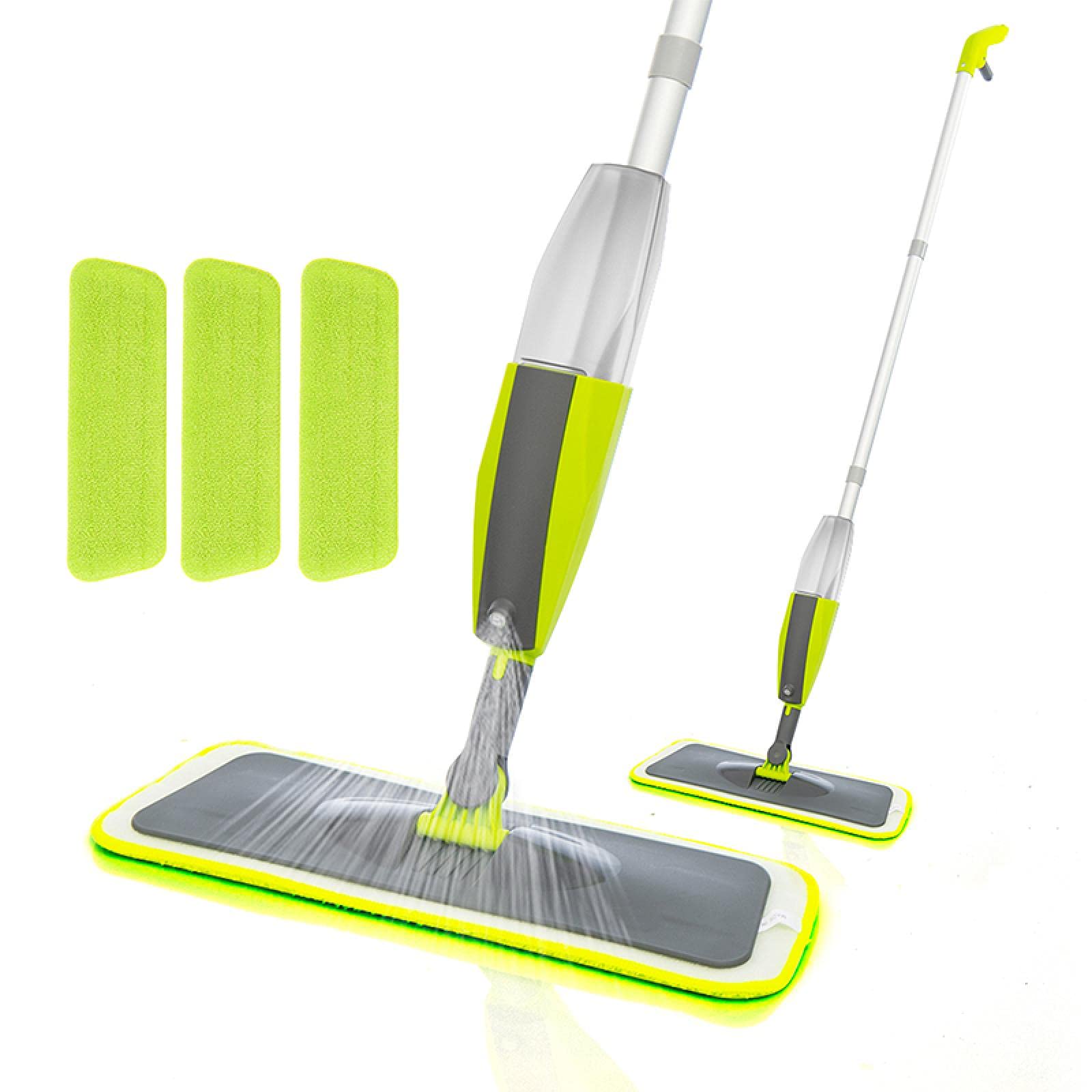 NC Magic Spray Mop for Wooden Floor Reusable Microfiber cloth 360 Degree Handle Home Windows Kitchen Mop Sweeper Broom Clean Tools greenwith3pcspads