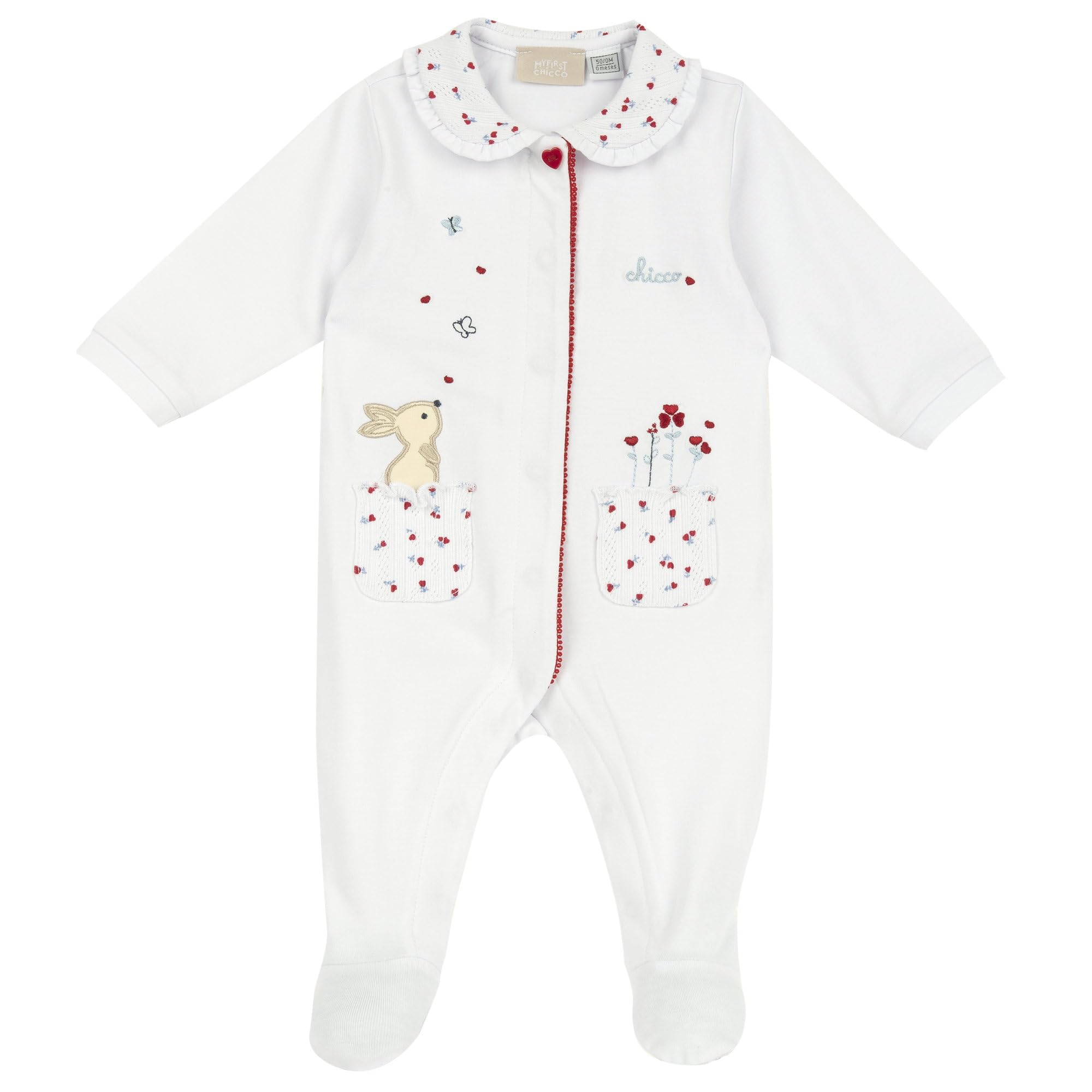 Chicco, Tutina Neonato e Neonata in Morbido Cotone, con Comoda Apertura Frontale, Ideale per Primavera ed Estate, Abbigliamento Bambina e Bambino, Designed in Italy