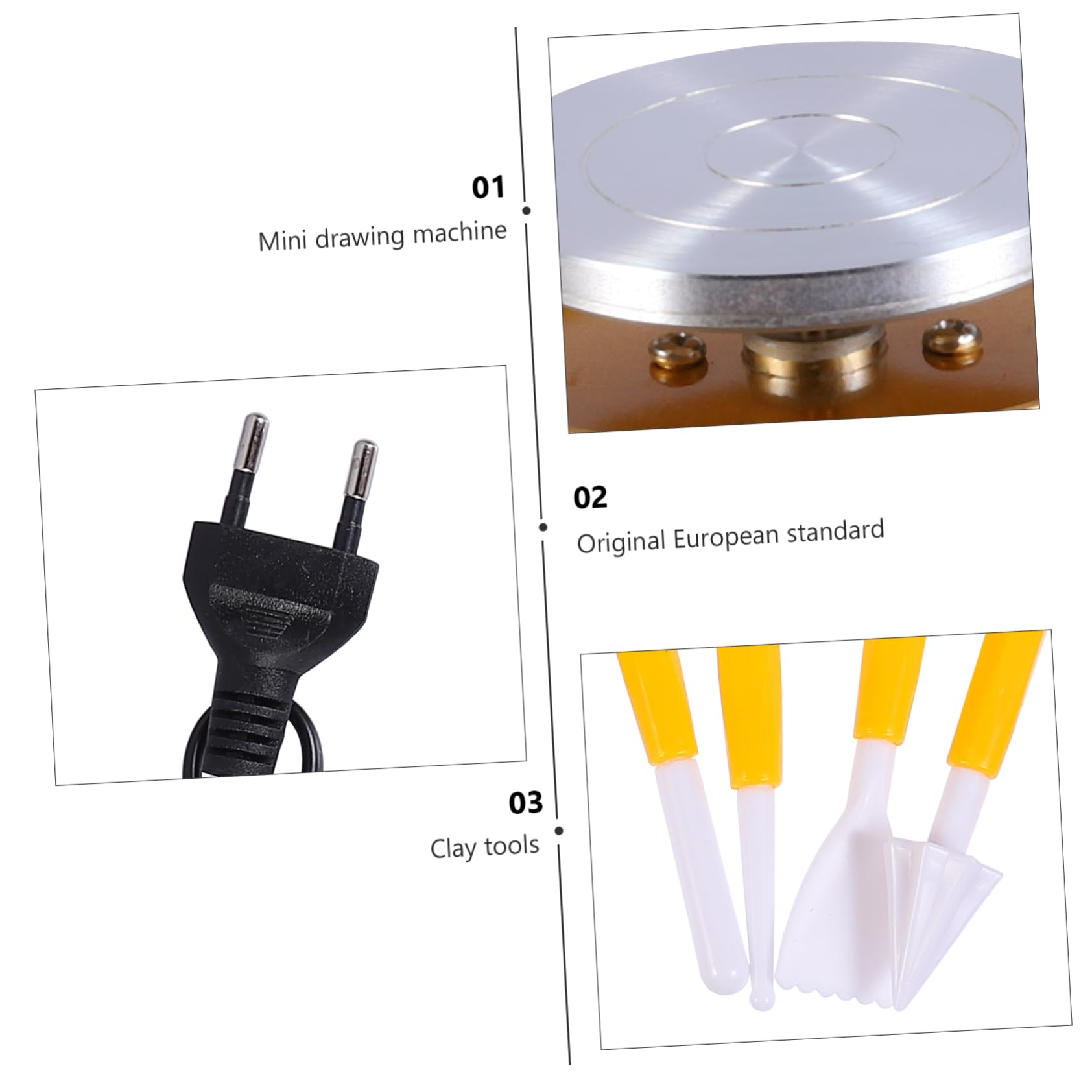 Mini Máquina De Eléctrica Ajustable Mini Torno De Alfarero Con Plato Giratorio Herramienta De Esculpido Para Arcilla Diy Para Talleres De Casa