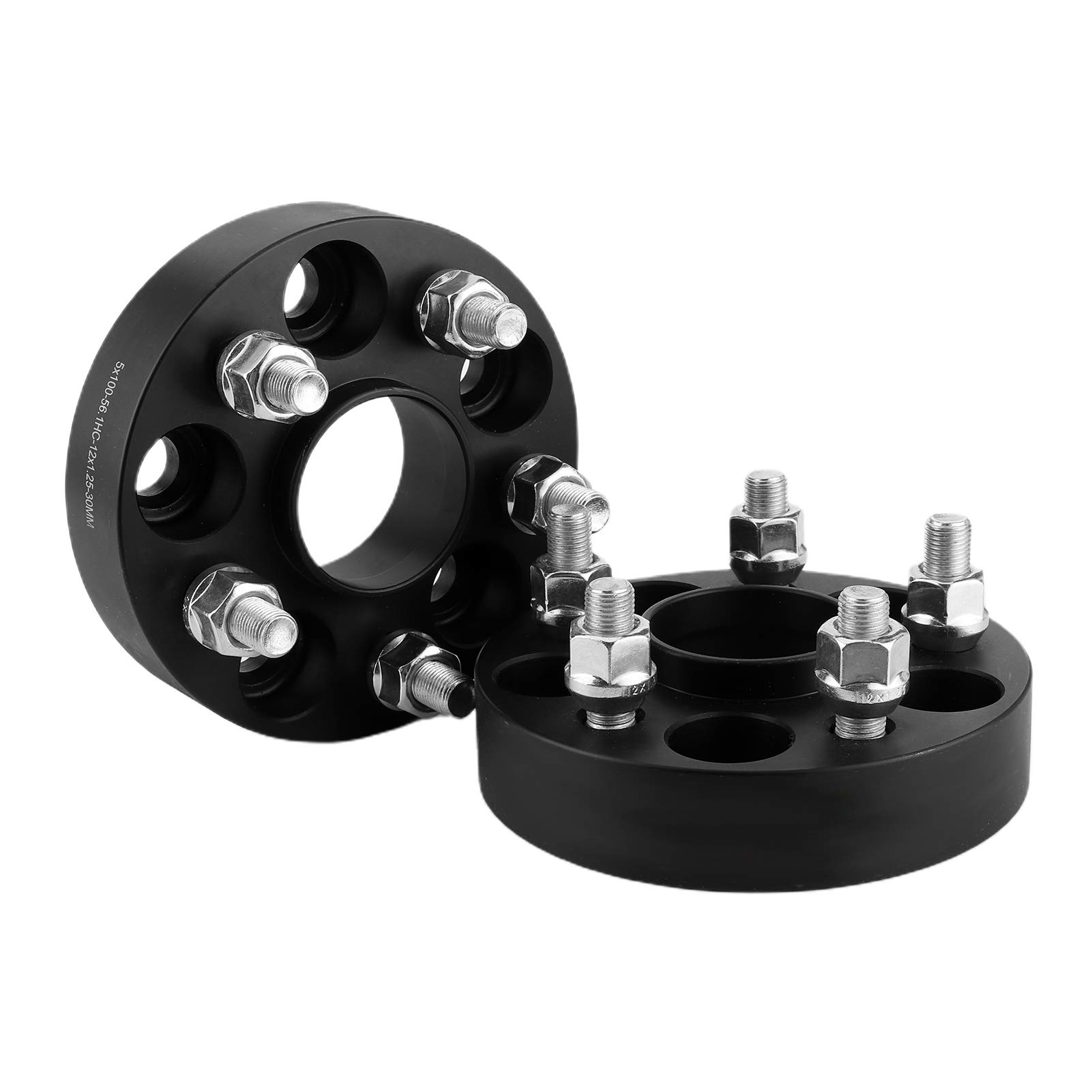 Ausla Entretoise de Roue Adaptateur de Roue centré sur Moyeu en Aluminium 30mm d'épaisseur 56.1mm Alésage M12x1.25 avec pour