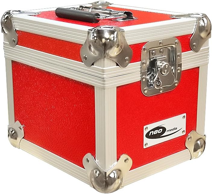 7-Inch 100 LP DJ Storage Box - Red