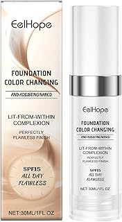 Base adaptable con acabado nude con SPF15, me...