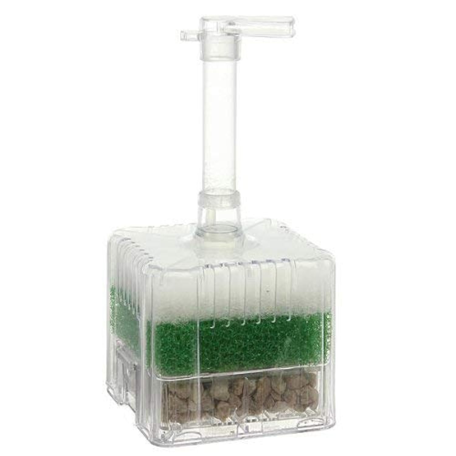 Square Sponge Filter Fish Tank Corner Filter with Triple Filtration Water Pump
