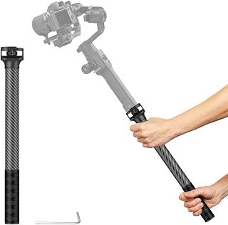 NEEWER Carbon Fiber Gimbal Verlängerer, 15.9" Stabilisator Auslegerarm mit Anti Auslenkungsschott, 1/4" Schraube Kompatibel mit DJI Ronin RS4 Pro Mini RS4 3 2, Nicht für RS5 RS3 Mini, Max 22lb, GA024