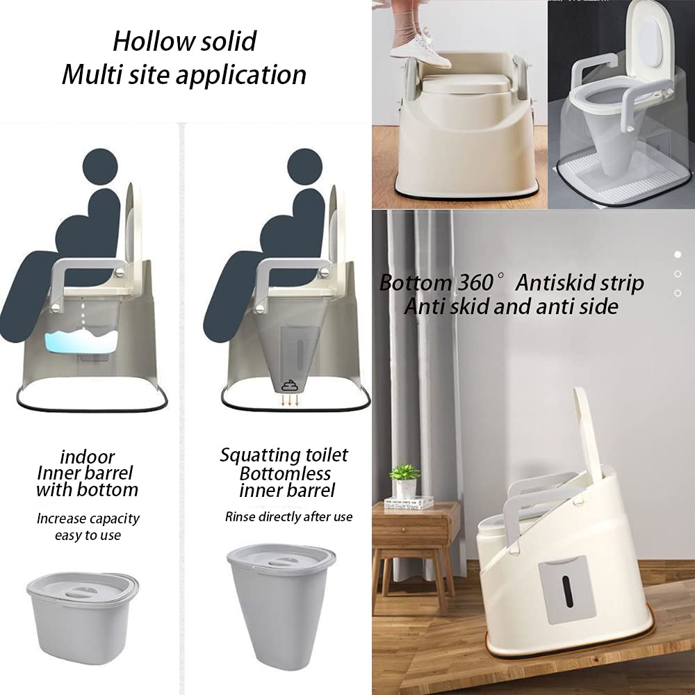 Toilette Portatile da Campeggio, Toilette Portatile Pieghevole da 11 Pollici Con Coperchio, Toilette Portatile Per Auto, Bagno all'aperto, Viaggi Spiaggia Toilette d'emergenza Toilette Portatile da Campeggio, Toilette Portatile Pieghevole da 11 Pollici Con Coperchio, Toilette Portatile Per Auto, Bagno all'aperto, Viaggi Spiaggia Toilette d'emergenza