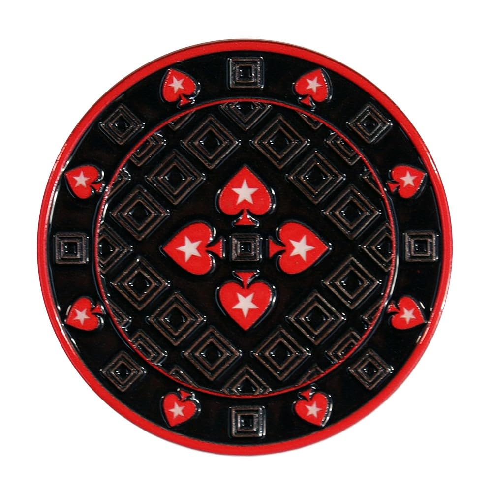 POKERSTARS - Diamond Fade Card Protector - Zinklegierung Pokerchip mit Emaille-Finish - 45 mm Durchmesser - Lasergedrucktes PokerStars-Logo - Premium-Kartenschutz für Turniere & Heimspiele