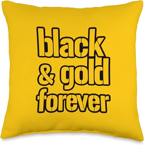 Miniatura 4 de Black & Gold Forever Throw Pillow, 18x18, Multicolor