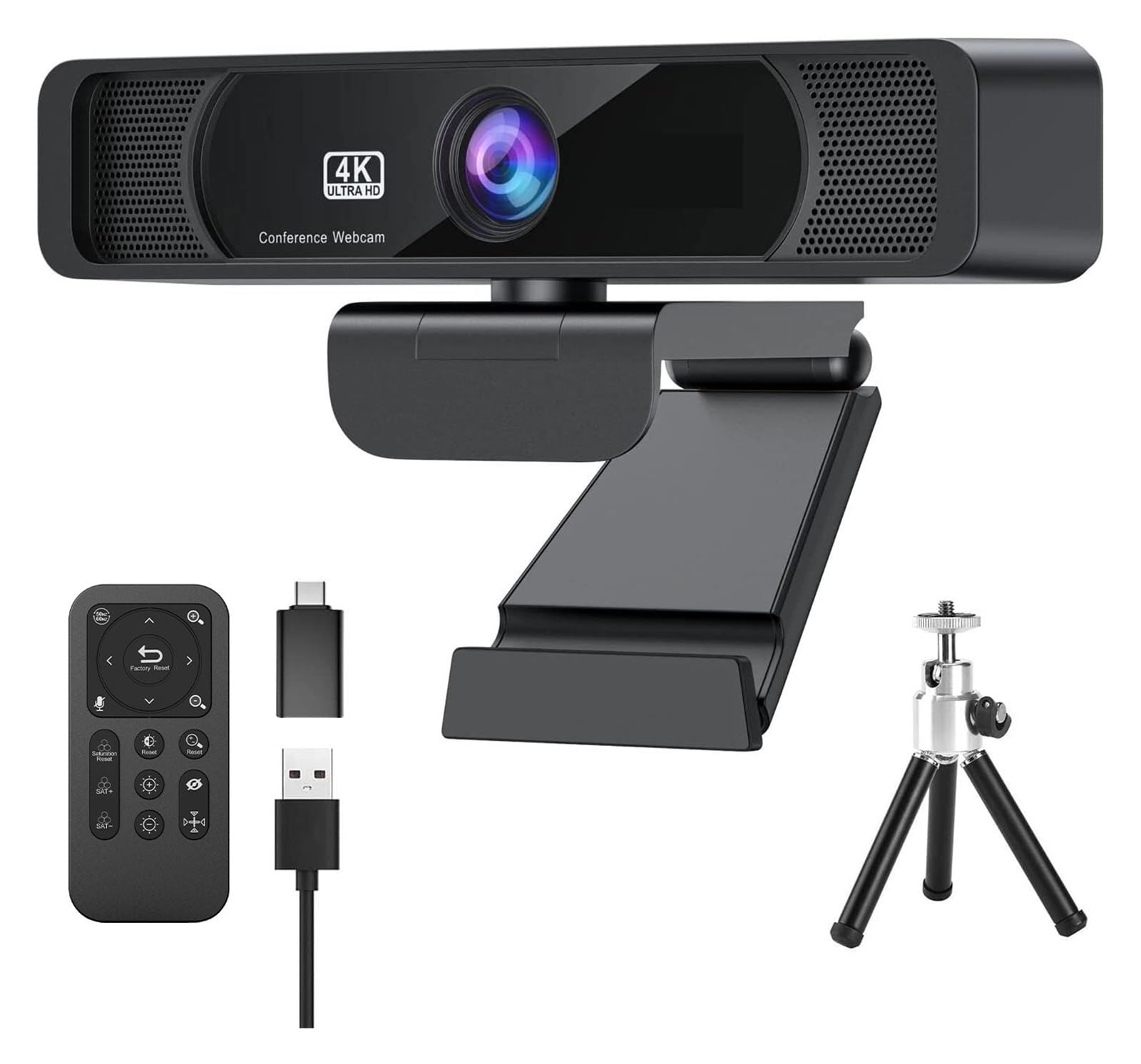931 HD 4K 30Fps 120 Szerokokątna kamera internetowa z mikrofonem Pilot do przesyłania strumieniowego PC Spotkania i transmisje strumieniowe