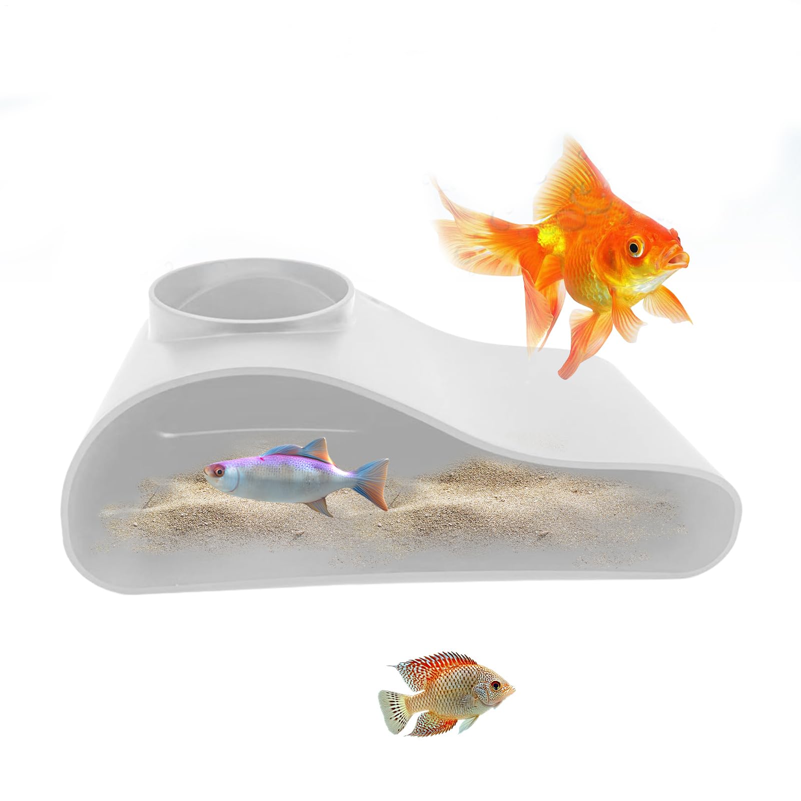 Fish Tank Cave,Caves for Fish Tank | Shrimp Shelter Rest Decorations Tunnel for Turtle Habitats Reptile Enclosures Pond Freshwater