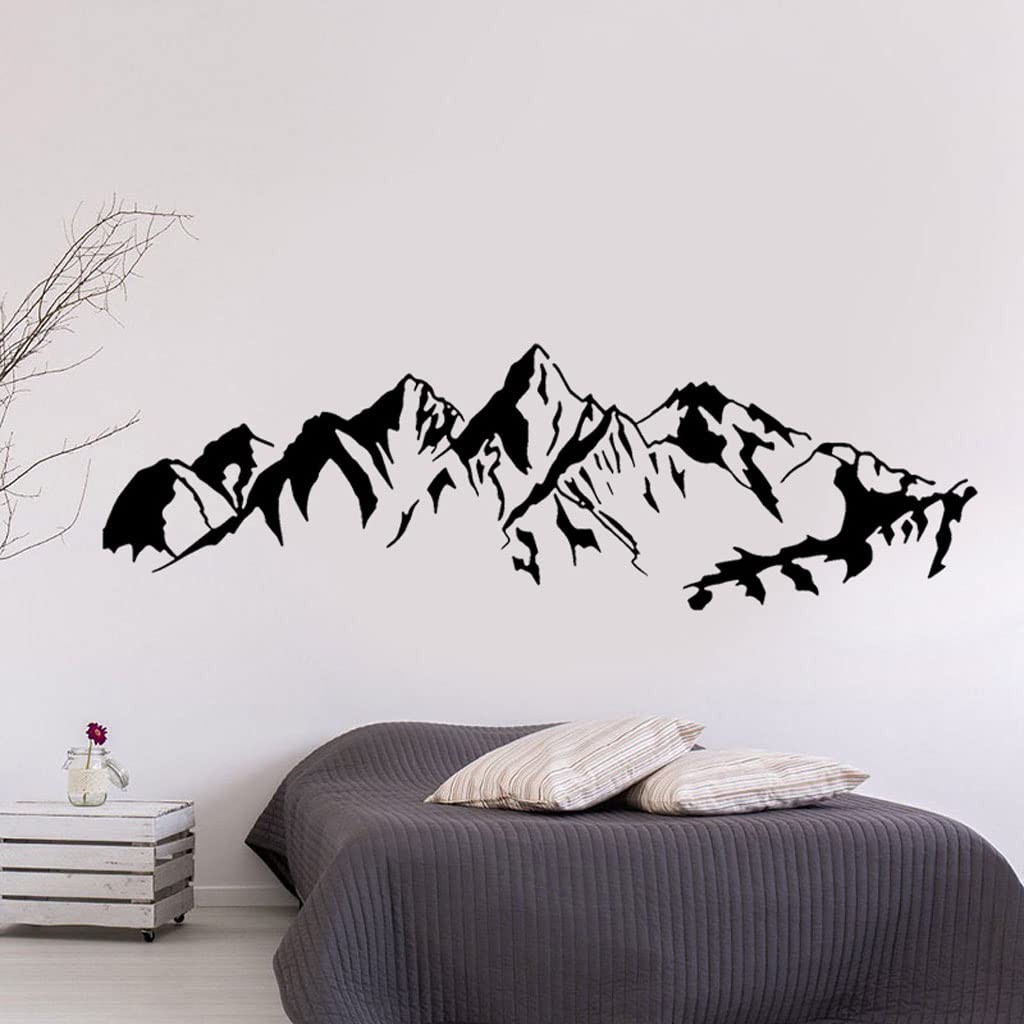DOUKI Adesivo da Parete Decalcomanie murali Carta da Parati 3D Montagne Colline Adesivo Decalcomania Carta da Parati autoadesiva Fai-da-Te per Soggiorno, Camera da Letto, casa, Ufficio Arredamento