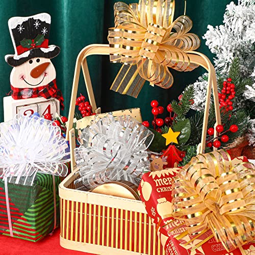 Poen POEN-PULL BOW-01 24 Pieces Pull Bow Large 6 Inch Organza Pull Bow Present Wrapping Pull Bow With Ribbon thumb #5