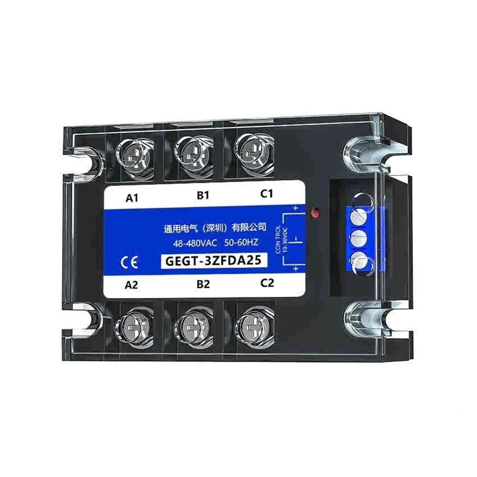 AQHYEBNSR Three Phase Solid-State Relay 220V Motor Forward and Reverse GEGT-3ZF Module 380V Control AC60A(GEGT-3ZFDA40)