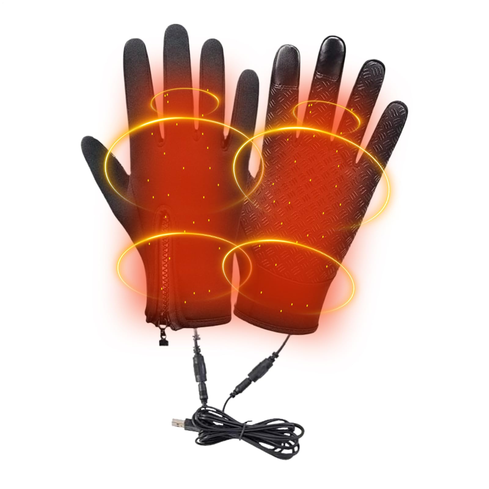 Gants chauffants pour femme – Gants chauffants USB pour vélo, 3 modes, moufles tactiles pour femme, pour le sport, le camping, la conduite, la course à pied, la pêche, l'équitation, le vélo d'hiver