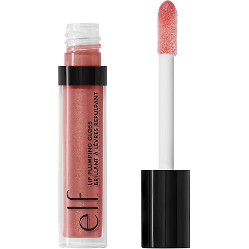 e.l.f. Lip Plumping Gloss, High-Shine Sheer Color, Hydrates & Creates Fuller Lips With Vitamin E, Vegan & Cruelty-Free, Sweet Talker, 0.1 Fl Oz