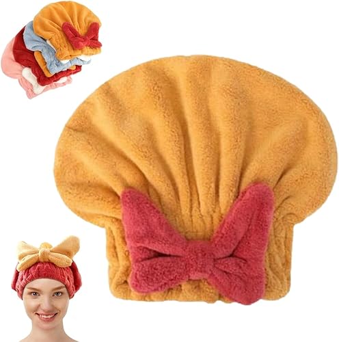 Miniatura 7 de Gorros de Microfibra para Secar el Cabello, Toalla Suave con Lazo para Cabello Húmedo para Regalos de Fiesta, Relleno de Bolsas de Regalos, Toalla