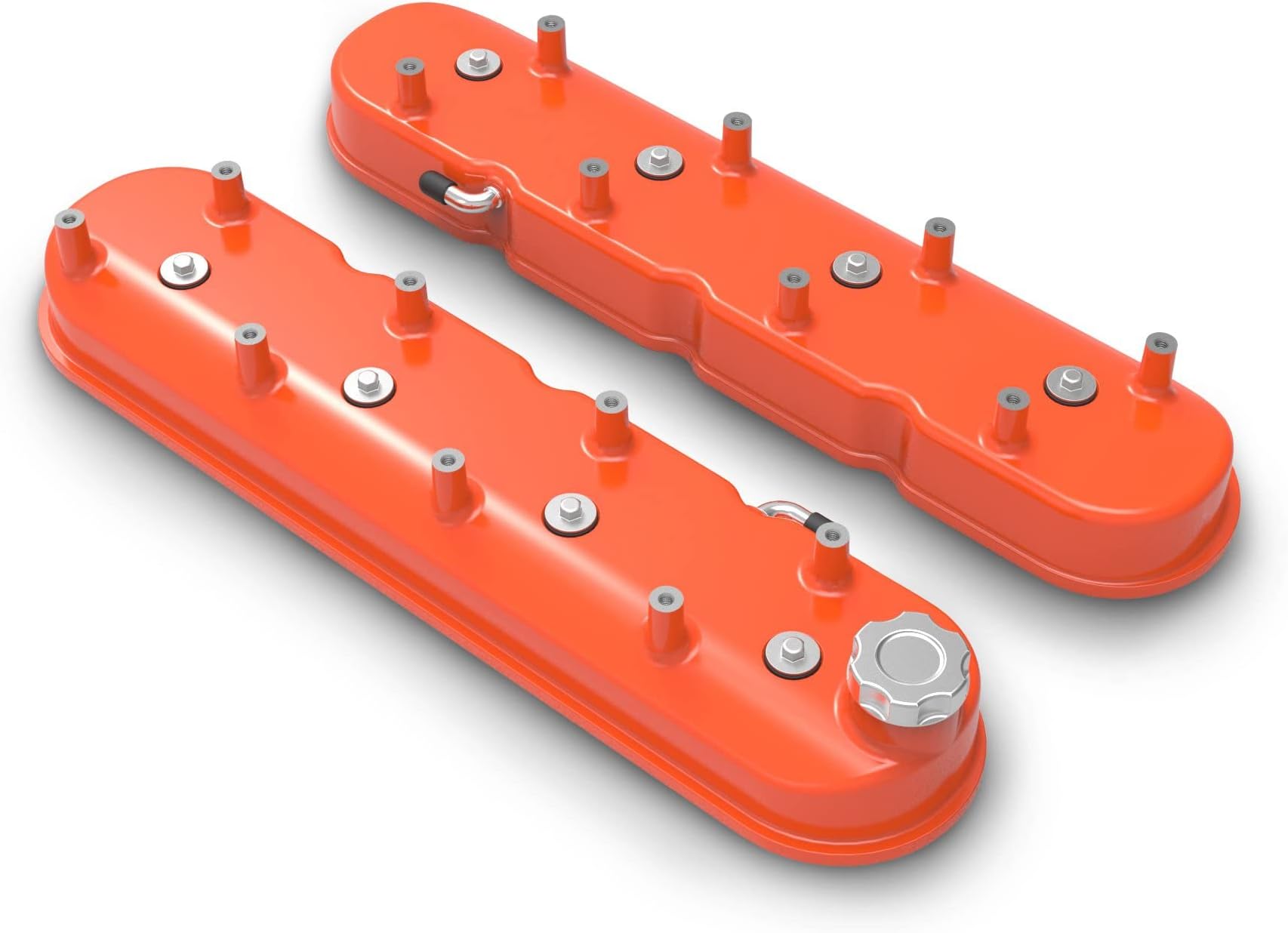 Holley 241-164 Tall LS Valve Covers - Factory Orange