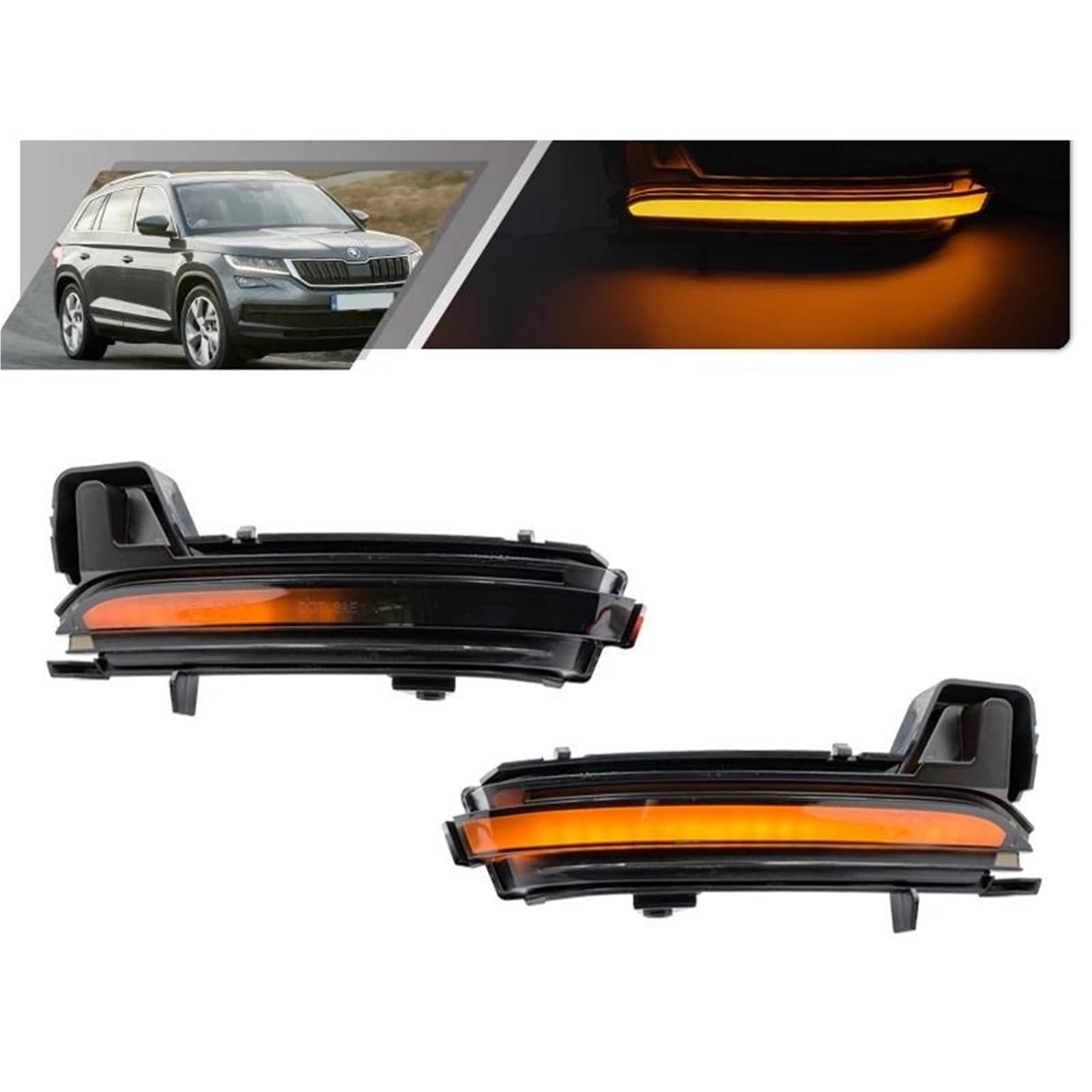 Para Skoda Para Karoq 2017-2023 Luces De Señal Intermitentes De Espejo