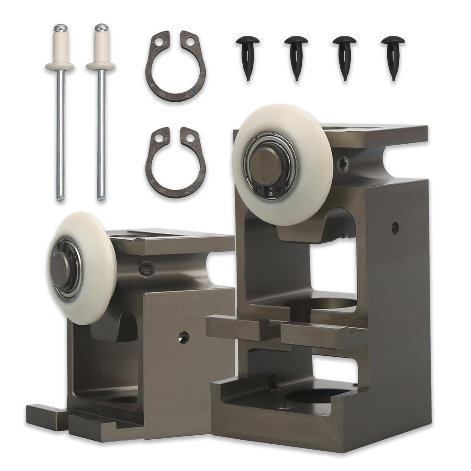 379060 Standard Bearing Block Kit for RV Schwintek/Lippert in-Wall Slide-Outs - Includes Upper & Lower Aluminum Blocks with V-Roller Rivets | Exact-Match Replacement Component