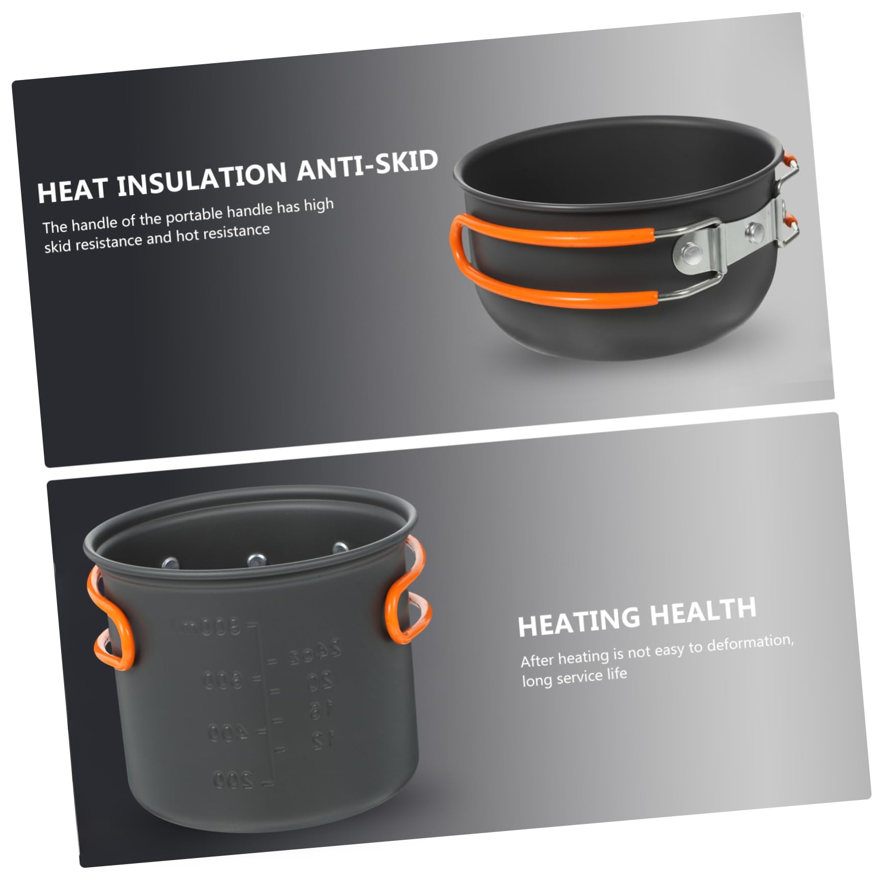 ibasenice 1 Ensemble Casseroles de Camping Kit Ustensiles de Cuisine Portable pour Pique Randonnée et Barbecue Parfait pour Activités Plein Air