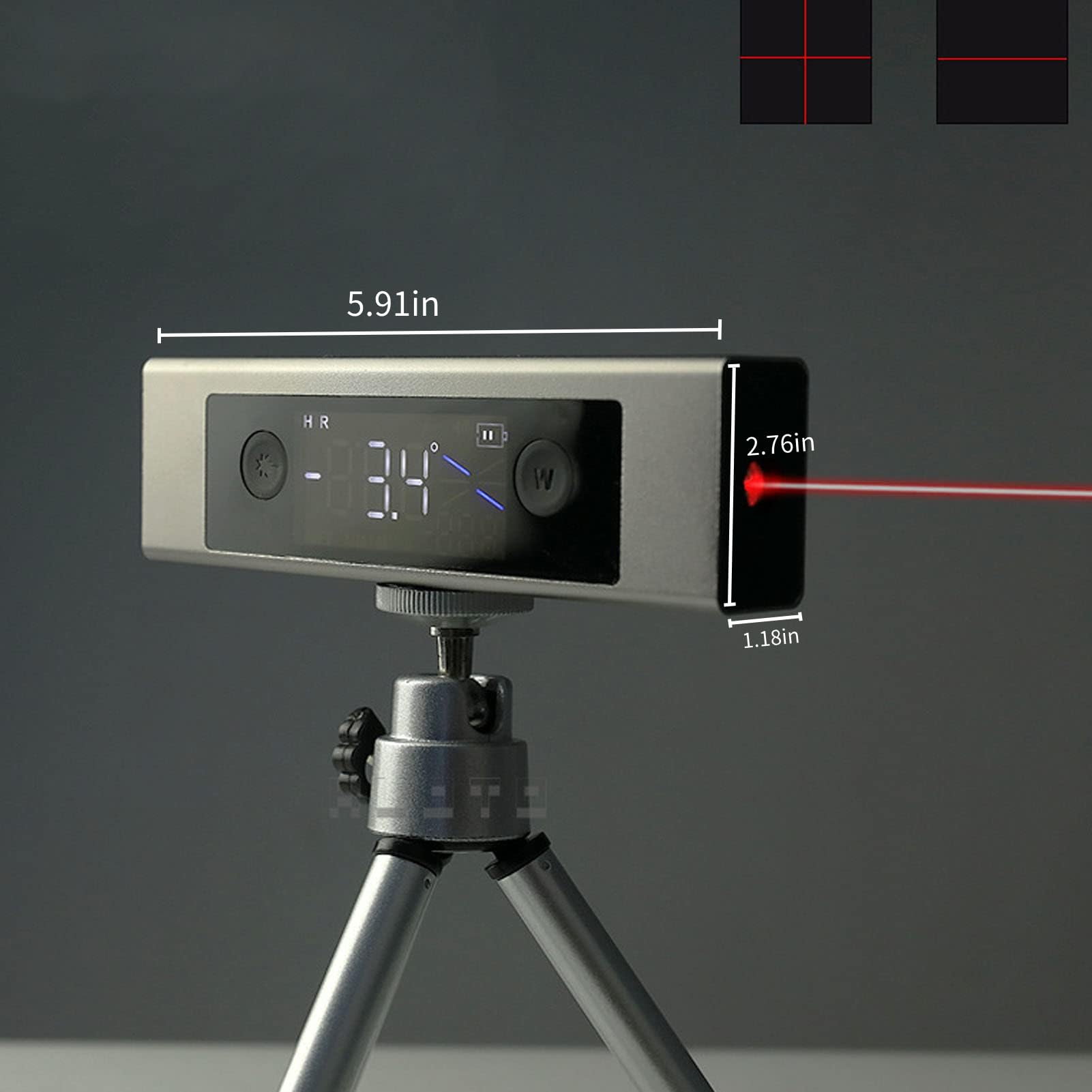 Laserowa Linijka Kątowa Linijka Poziomująca Wyświetlacz LED Cyfrowy Przyrząd Pomiarowy Narzędzie Robocze Jednostronny Ręczny Cyfrowy Miernik Kąta