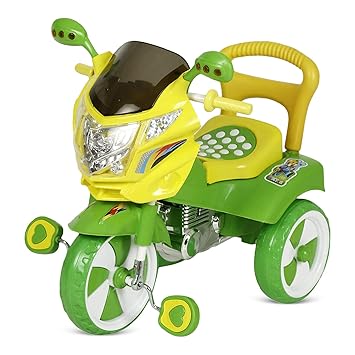 Dash Stylish Kids Tricycle , tricycles , Kids Cycle , Ride on for boy and Girl for 2 to 5 Years with Under seat Storage Space, Lights and Music (Green)