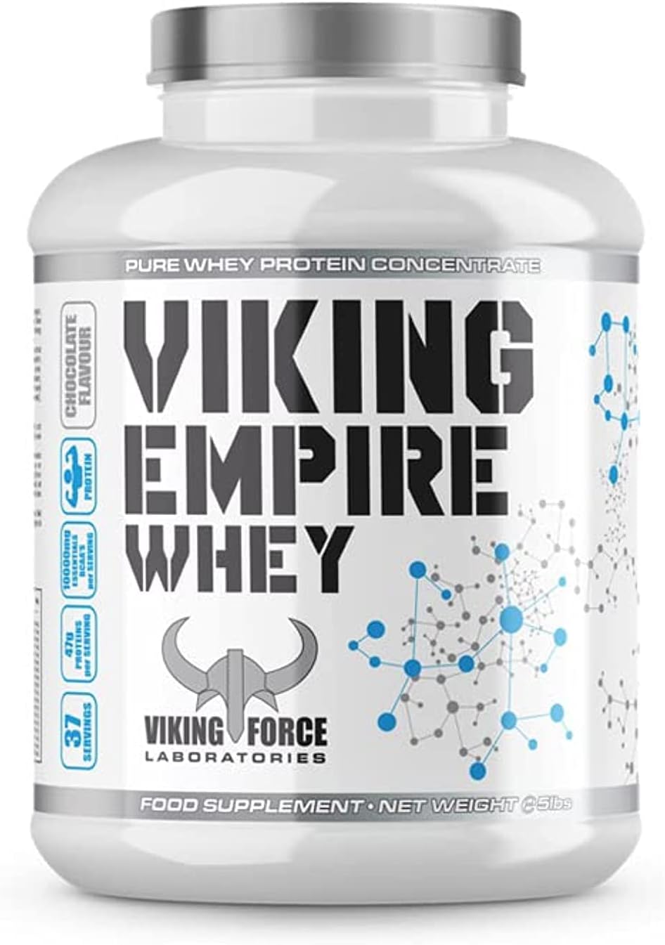 VIKING FORCE Empire Whey- Coconut Flavour Whey Protein to support muscle growth, 5lb, 37 servings, 47g protein per serving, Pure whey protein concentrate