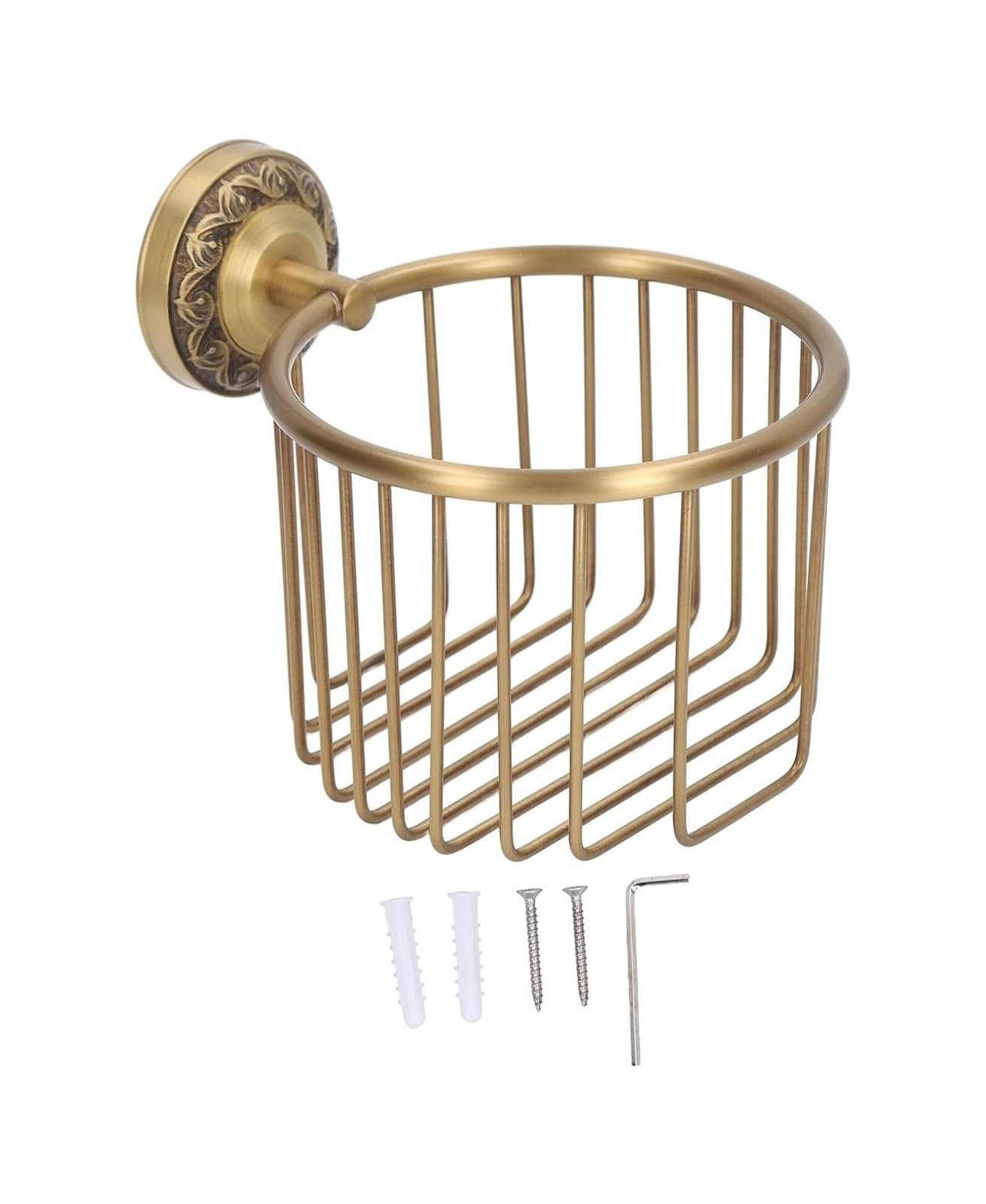 Brass Toilet Paper Holder, Brass Toilet Paper Towel Holder Wall Mount Punch Free