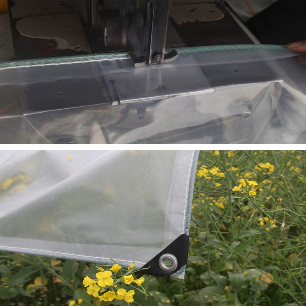 Telo Grande telone Impermeabile Trasparente, Grande Copertura in Telo Trasparente in Vetro per Balcone Resistente Tenda da Sole per Piante in plastica Antipioggia per Giardino Campeggio pati