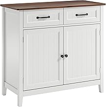 Bealife Küchenschrank, Kommode mit 2 Schubladen und 2 Türen, Sideboard Küchenbuffet mit Arbeitsplatten für Küche,Wohnzimmer, Flur und Esszimmer (Braun)